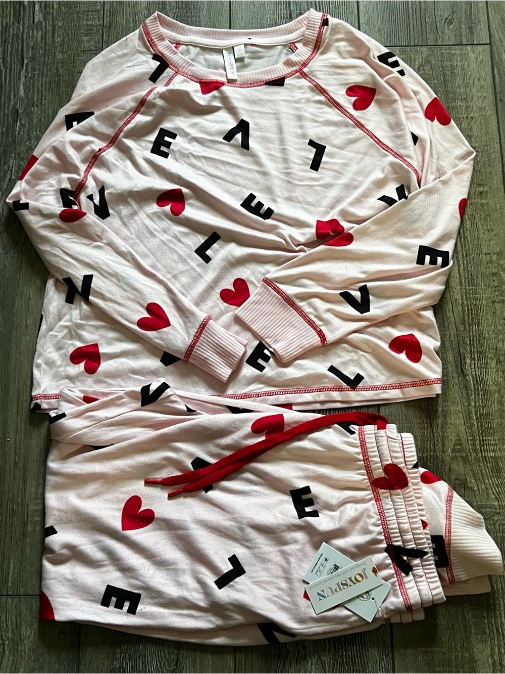 Joyspun "Love" Pajamas L 12/14